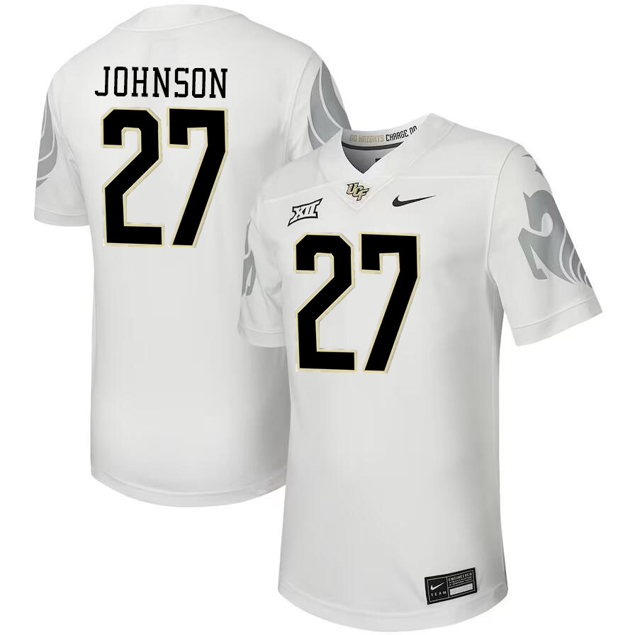 Men #27 Chasen Johnson UCF Knights Big 12 Conference College Football Jerseys Stitched-Black